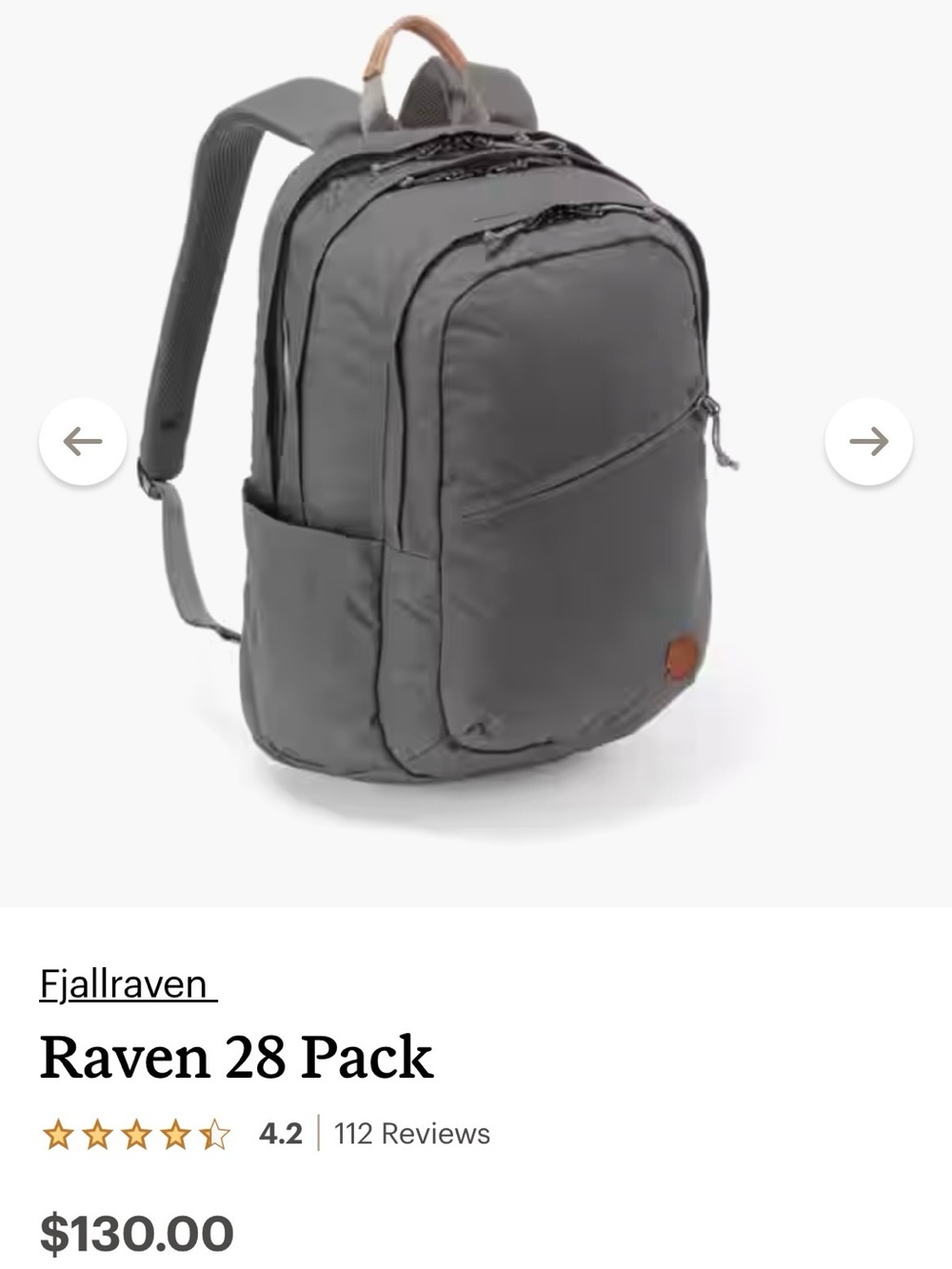 FjallRaven 28 Backpack W Laptop Pocket